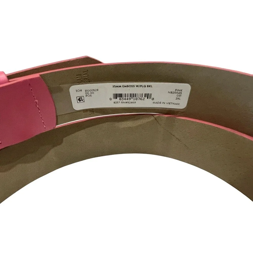 Nobo Women's Pink Embossed Belt w Nickle Buckle  2XL  NWT  Boho Hippie Western